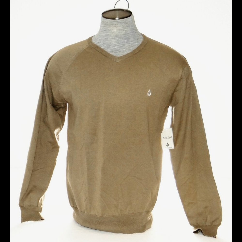 Volcom Khaki V-Neck Lightweight Standard S…